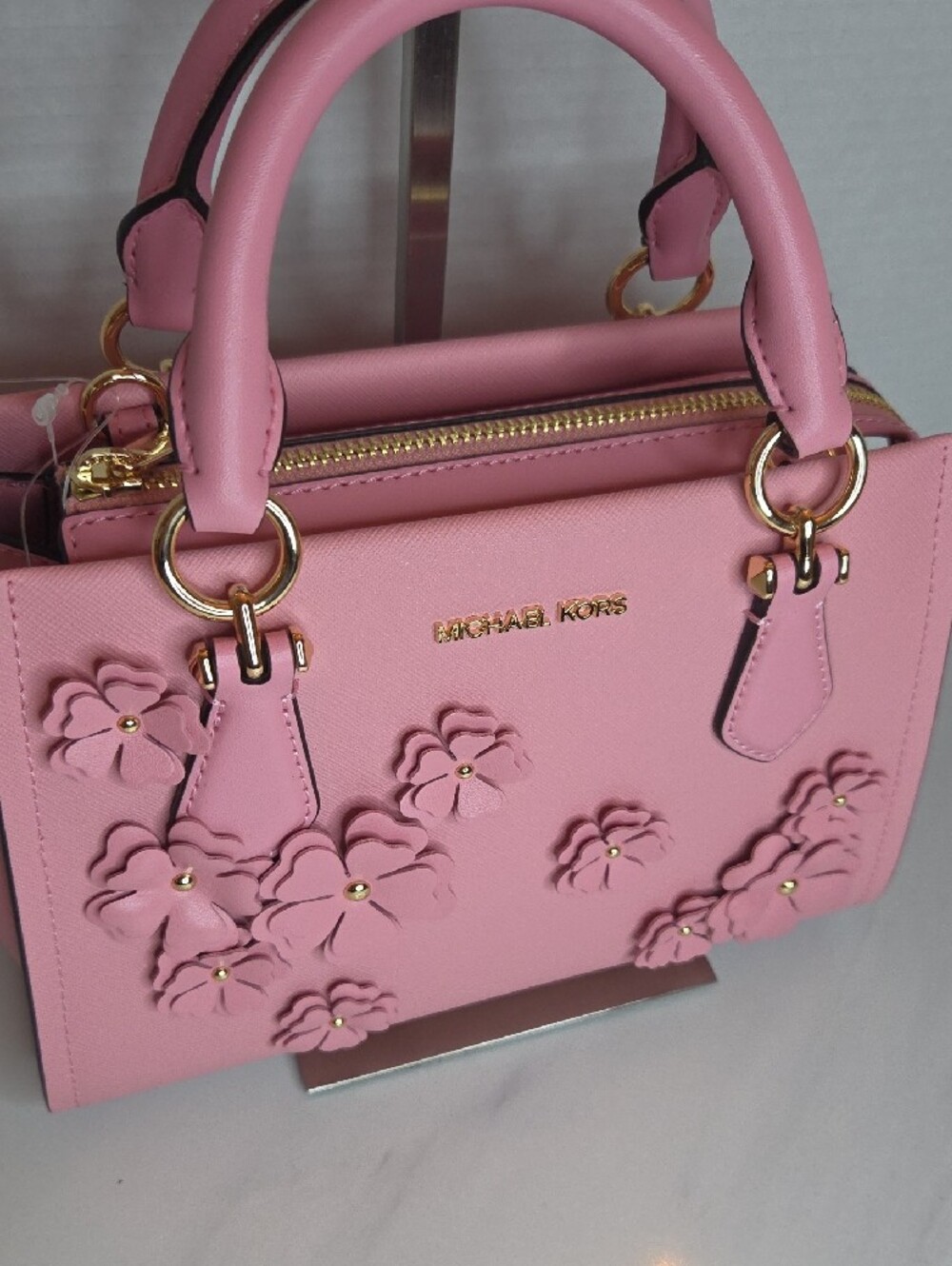 Michael Kors Marilyn Small Leather Satchel Bag - Picture 2 of 10
